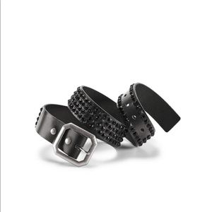 CAbi Studded Black Leather Belt